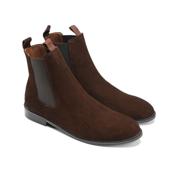 Suede Chelsea Boot in Brown - Image 2