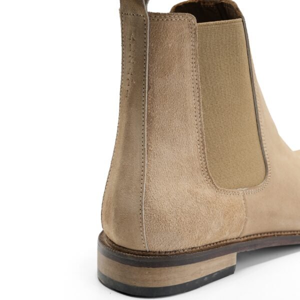 Suede Chelsea Boot in Beige - Image 3