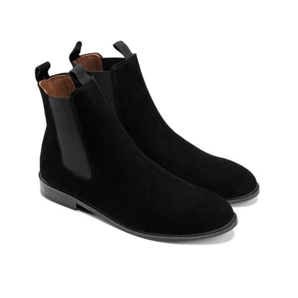 Suede Chelsea Boot in Black - Image 2