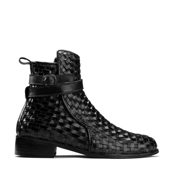 Woven Strap Boot Black