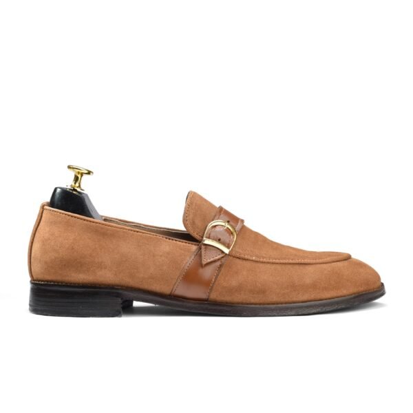 Strap suede Loafers Camel