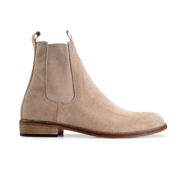 Suede Chelsea Boot in Beige