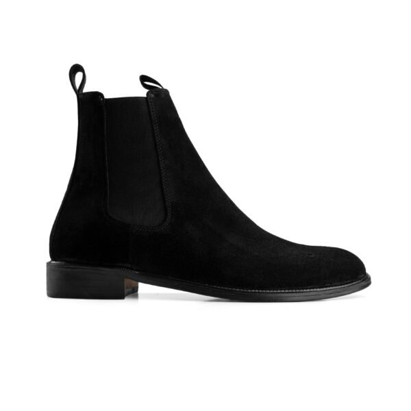 Suede Chelsea Boot in Black