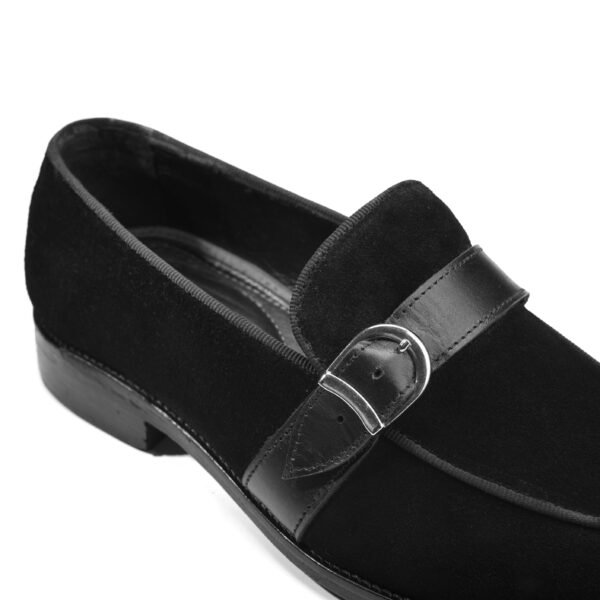 Strap suede Loafers in Black - Image 3