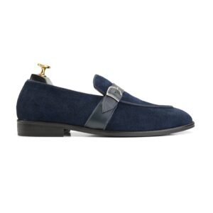 Strap suede Loafers NavyBlue