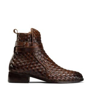 Woven Strap Boot Brown