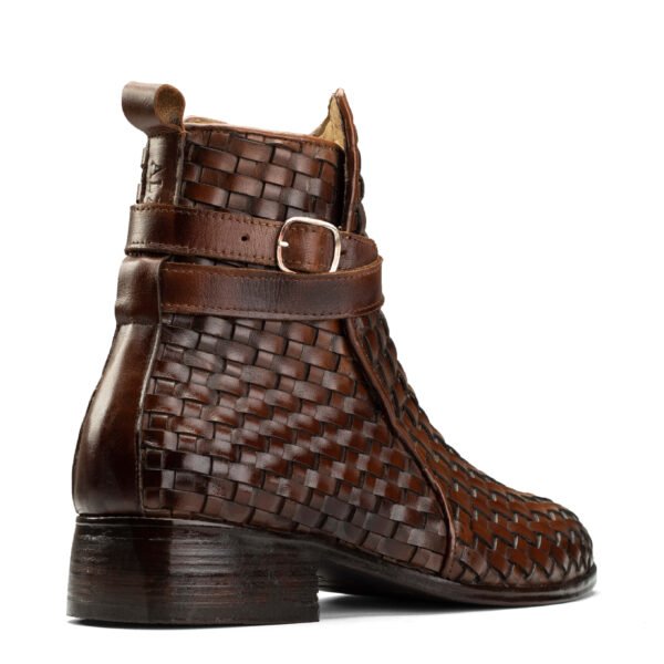 Woven Strap Boot in Brown - Image 3