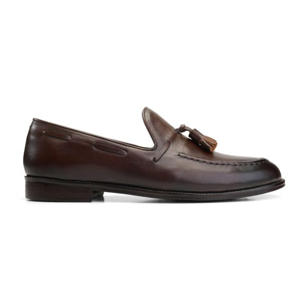 Alzati Tassel Loafers in Brown