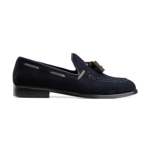 Navy X Brown Tassel Loafers