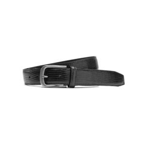 Lizard Leather Belt in Black