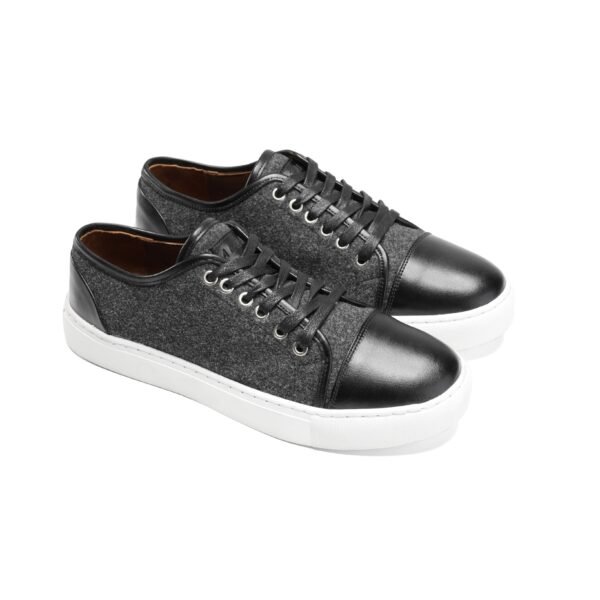 Wool Sneakers in Black - Image 2