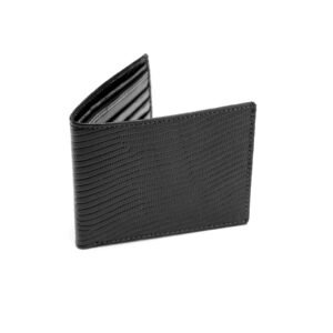 Lizard Leather Wallet in Black