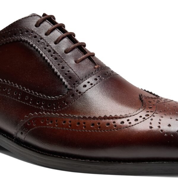 Full Brogue Oxford Shoes in Brown - Image 3