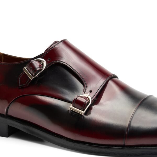 Burgundy Double Monk oxford - Image 3