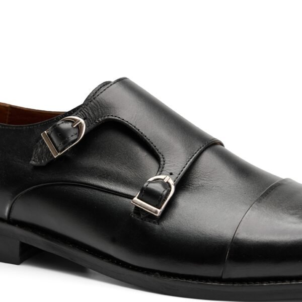 Double Monk Oxford in Black - Image 3