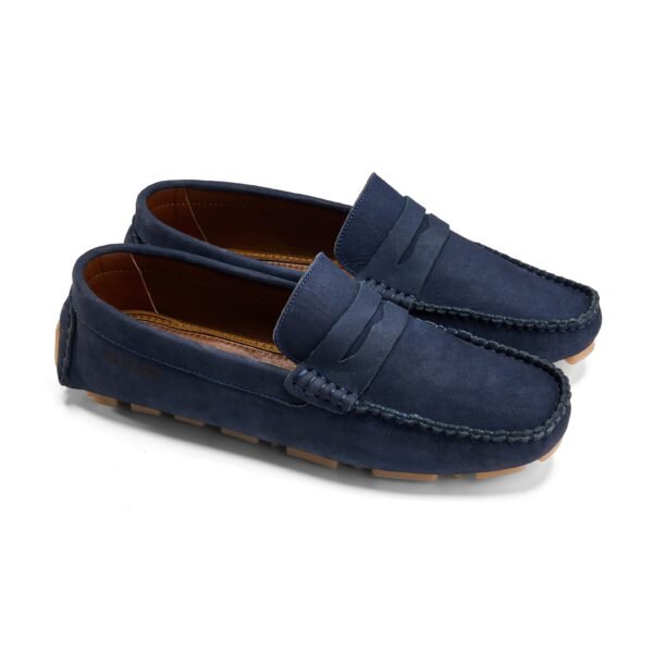 Moccasin shoes -Navy - Image 2