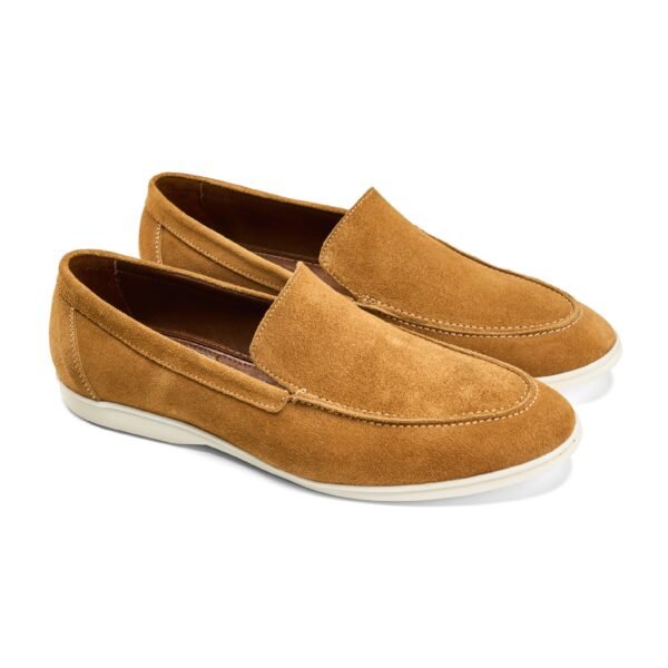 Alzati Plain Loafers - Camel - Image 2